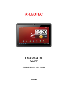 Manual de uso Leotec LETAB708 L-Pad Space III S Tablet