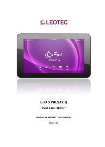 Manual de uso Leotec LETAB720 L-Pad Pulsar Q Tablet