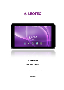 Handleiding Leotec LETAB722 L-Pad Ion Tablet