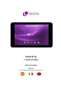 Manual de uso Leotec LETAB728 Pulsar Qi 1G Tablet