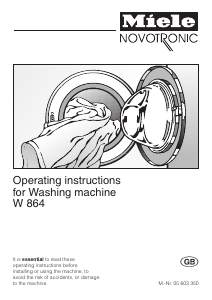 Manual Miele W 864 Washing Machine