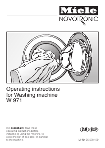 Manual Miele W 971 Washing Machine