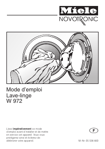 Mode d’emploi Miele W 972 Lave-linge