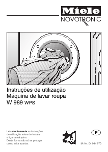 Manual Miele W 989 WPS Máquina de lavar roupa