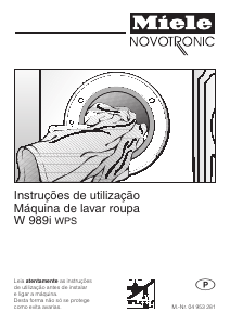 Manual Miele W 989i WPS Máquina de lavar roupa