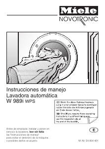 Manual de uso Miele W 989i WPS Lavadora