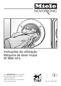 Manual Miele W 989i Máquina de lavar roupa