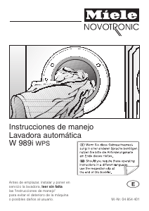 Manual de uso Miele W 989i Lavadora