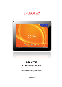 Manual de uso Leotec LETAB911 L-Pad Star Tablet
