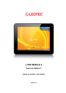 Handleiding Leotec LETAB913 L-Pad Nebula X Tablet