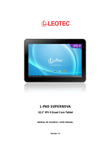 Manual Leotec LETAB1010 L-Pad Supernova Tablet