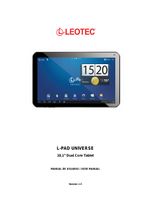 Manual de uso Leotec LETAB1011 L-Pad Universe Tablet