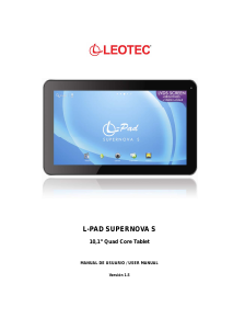 Manual Leotec LETAB1014 L-Pad Supernova S Tablet