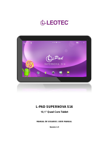 Manual de uso Leotec LETAB1016 L-Pad Supernova S16 Tablet