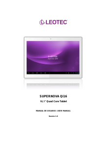 Manual de uso Leotec LETAB1017 Supernova Qi16 Tablet