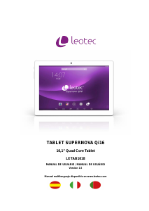 Manual de uso Leotec LETAB1018 Supernova Qi16 Tablet