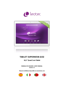 Manual de uso Leotec LETAB1020 Supernova Qi32 Tablet