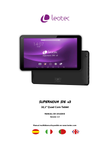 Manual de uso Leotec LETAB1021 Supernova S16 v3 Tablet