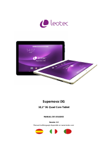 Manual de uso Leotec LETAB1025K Supernova i3G Tablet