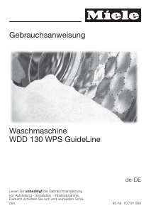 Manual Miele WDD 130 WPS Máquina de lavar roupa