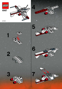 Manual Lego set 6967 Star Wars MINI ARC Starfighter