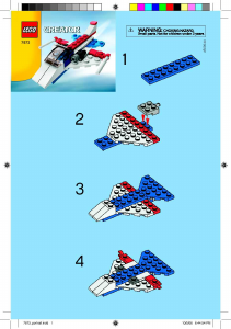 Manual Lego set 7873 Creator Jet plane