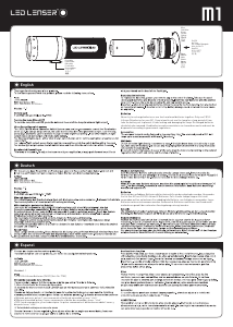 説明書 Led Lenser M1 懐中電灯