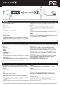 Manual de uso Led Lenser P2BM Linterna