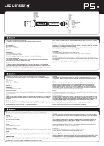 说明书 Led LenserP5.2闪光灯