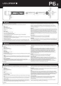说明书 Led LenserP6.2闪光灯