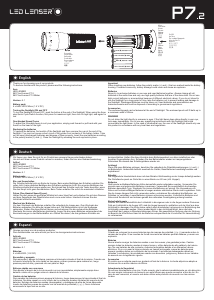 説明書 Led Lenser P7.2 懐中電灯