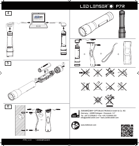 मैनुअल Led Lenser P7R फ्लैशलाइट