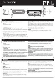 Manual de uso Led Lenser P14.2 Linterna