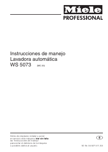 Manual de uso Miele WS 5073 AV Lavadora