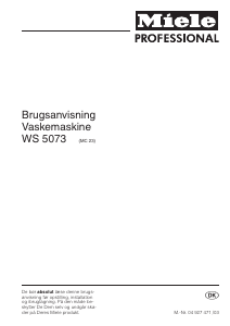 Brugsanvisning Miele WS 5073 AV Vaskemaskine