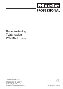 Bruksanvisning Miele WS 5073 LP Tvättmaskin