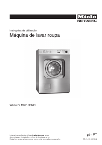 Manual Miele WS 5073 MOP Máquina de lavar roupa