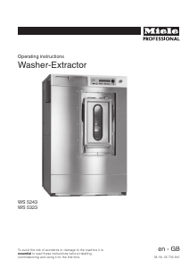 Manual Miele WS 5243/323 MMK Washing Machine
