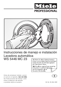 Manual de uso Miele WS 5446 LP Lavadora