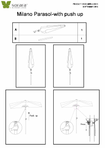 Manual Sorara Milano Garden Parasol