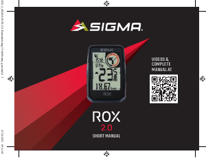 Manuál Sigma ROX 2.0 Cyklistický tachometr