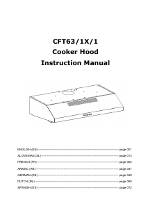 كتيب كاندي CFT63/1X/1 مدخنة موقد طبخ