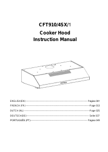 Manual Candy CFT910/4SX/1 Cooker Hood
