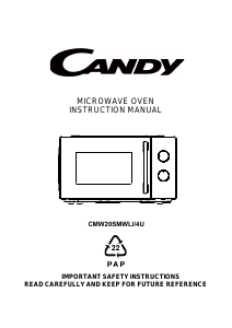 Mode d’emploi Candy CMW20SMWLI/4U Micro-onde
