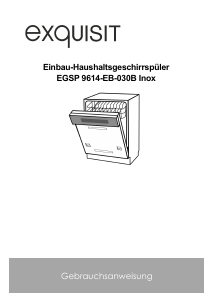 Bedienungsanleitung Exquisit EGSP9614-EB-030B Geschirrspüler