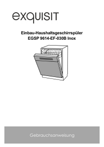 Bedienungsanleitung Exquisit EGSP9614-EF-030B Geschirrspüler