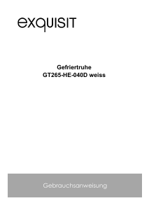 Bedienungsanleitung Exquisit GT265-HE-040D Gefrierschrank