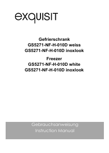 Bedienungsanleitung Exquisit GS5271-NF-H-010D Gefrierschrank