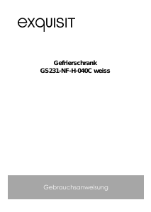 Bedienungsanleitung Exquisit GS231-NF-H-040C Gefrierschrank