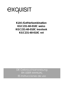 Handleiding Exquisit KGC231-60-010C Koel-vries combinatie